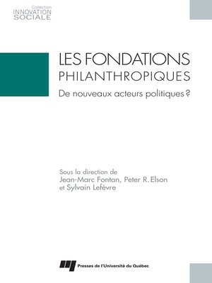 cover image of Les fondations philanthropiques